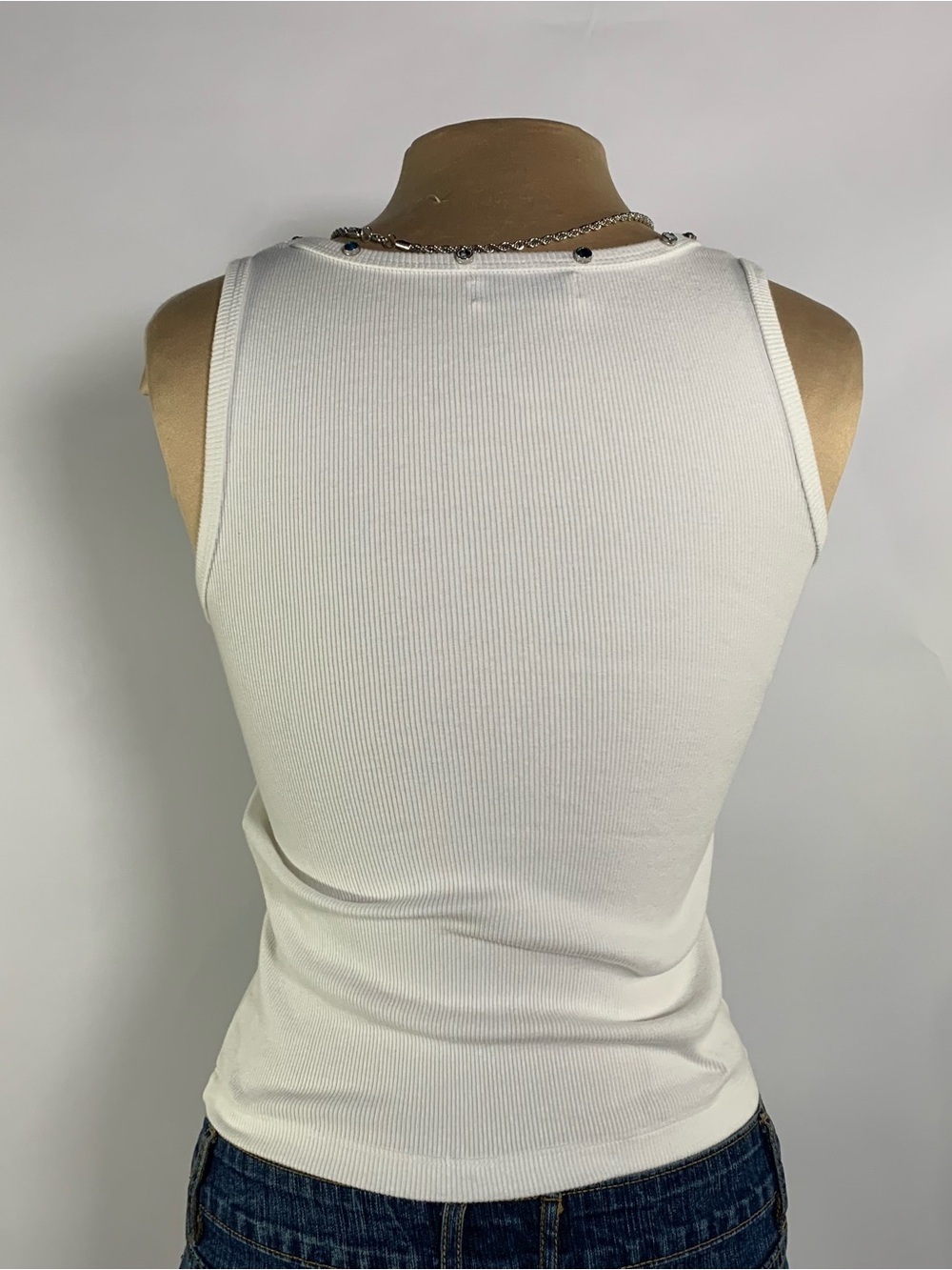 First Row Studded Graphic Ribbed Tank Top - Picture 4 of 8